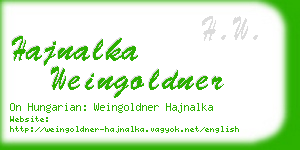 hajnalka weingoldner business card